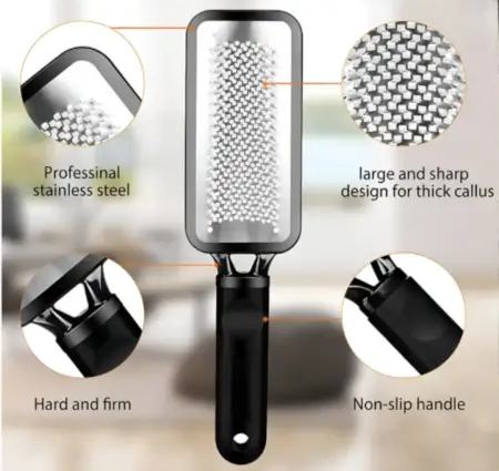 Foot Scrubber & Leg, Heel for Dead Skin - Very Sharp & Big (11*3 inch) ( default, Standard )