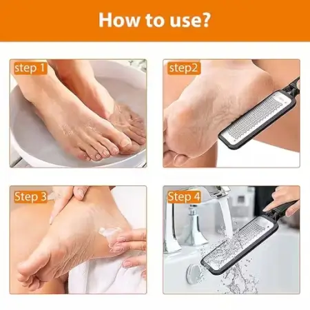 Foot Scrubber & Leg, Heel for Dead Skin - Very Sharp & Big (11*3 inch) ( default, Standard )