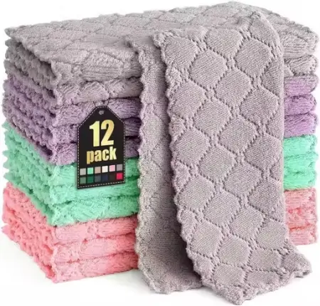 Microfiber Kitchen Dish Cloths (Set of 12) ( default, Standard )